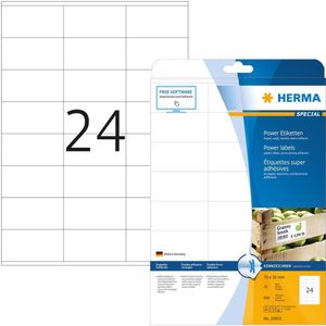 Herma 10905 Etiketten 70 x 36 mm Papier Wit 600 stuk(s) Permanent Zelfklevende etiketten, Universele etiketten Inkt, La