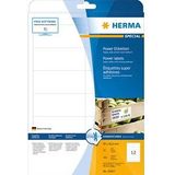 HERMA 10907 powerlabels A4 (97 x 42,3 mm, 25 velles, papier, mat) zelfklevend, bedrukbaar, extreme sterk klevende universele etiketten, 300 etiketten voor printer, wit