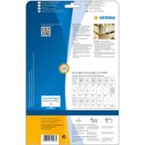 HERMA 10907 powerlabels A4 (97 x 42,3 mm, 25 velles, papier, mat) zelfklevend, bedrukbaar, extreme sterk klevende universele etiketten, 300 etiketten voor printer, wit