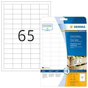 Herma Special A4 38,1 x 21,2 mm Power etiketten, wit (1625 stuks)