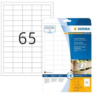 Herma Special 10913 extreem hechtend etiketten 38,1 x 21,1 mm wit (1625 etiketten)
