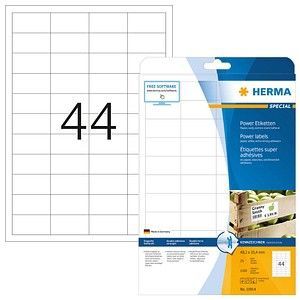 Herma 10914 Power-etiketten, sterk hechtend, A4, 48,6 x 25,4 mm, wit, van papier