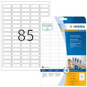 Herma Etiketten weiß 37x13mm Power extrem stark haftend A4 VE=2125 Stü