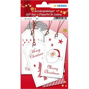Herma 15275 Kadokaartje kerst xmas 8 x 4 cm, rood