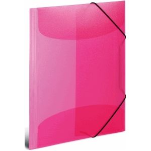 HERMA 19505 Verzamelmap A4 doorschijnend roze roze, kinderhoekspanner-map van kunststof met binnenklep en elastiek, stabiele plastic map voor jongens en meisjes