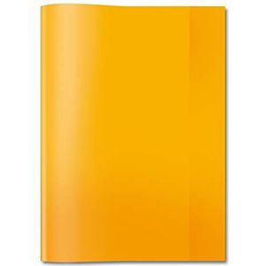 HERMA Clear Exercise Book Cover A4, gemaakt van afwasbaar en stevig plastic, slip on cover jassen voor school, pak van 10, oranje, 19851
