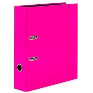 HERMA 20065 ordner A4 neon roze, 7 cm breed, motief kartonnen map met interne print voor school & kantoor, stabiele kinderringmap van karton voor jongens en meisjes