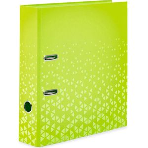 HERMA 20123 A4-map van karton met binnenprint voor school en kantoor, groen, 7 cm breed, ringmap van stevig karton, voor jongens en meisjes