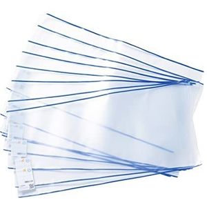 HERMA 7340 boekomslag HERMÄX Classic 34 x 56 cm, boekhoezen van robuuste folie met etikettenlabel, set van 10 boekbeschermers voor schoolboeken, transparant/doorzichtig