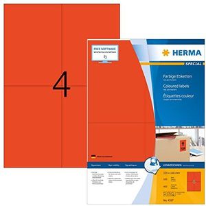 Etiket herma 4397 105x148mm a6 rood 400stuks