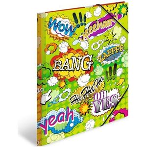 HERMA A4 elastische map voor kinderen, 3 stuks, A4-map met elastiek, kunstpatroon, elastische binnenklep, binnenprint, voor jongens en meisjes