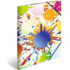 HERMA Map A3 dolfijnen, kinder-hoekspanner-map van karton met diermotief, elastiek, binnenflappen en opdruk aan de binnenkant, voor jongens en meisjes