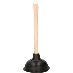 Sorex Ontstopper voor toilet of gootsteen - hout - rubber - zuignap - 14,5 cm - plopper - klassiek