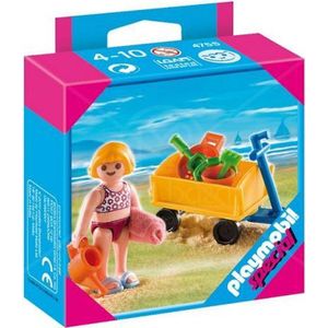 Playmobil - Meisje met Bolderwagen - Bouwstenen