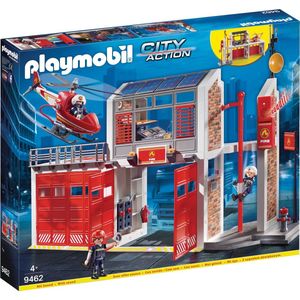 PLAYMOBIL City Action Grote brandweerkazerne met helicopter 9462