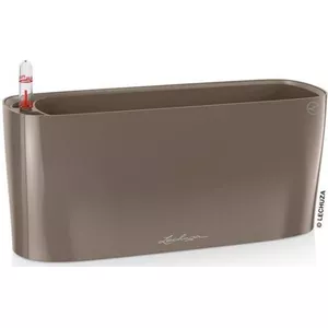ZMTECH 25cm Plant Potten, Moderne Plantenbakken met Afvoergaten en Afneembare Schotel, Plastic Bloempotten voor Planten voor Huis Tuin Vensterbank (Wit, Set van 2