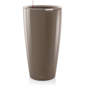 LECHUZA RONDO PREMIUM 32 - Plantenbak - ALL-IN-ONE set - taupe hoogglans