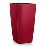 LECHUZA CUBICO PREMIUM 30 - Plantenbak - met uitneembare binnenbak - met bewateringssysteem - ALL-IN-ONE set met LECHUZA-PON - scharlakenrood hoogglans