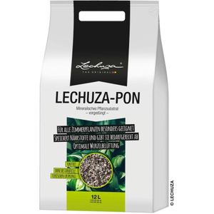 LECHUZA-PON 12 liter - Hoogwaardig, mineraal plantensubstraat - Voorbemest voor 6 tot 8 maanden - ALTIJD BETER DAN AARDE!