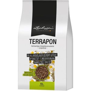 LECHUZA TERRAPON 6 liter - Hoogwaardig plantensubstraat - combineert humus met minerale componenten - Voorbemest voor 6 tot 8 maanden - ALTIJD BETER DAN AARDE!