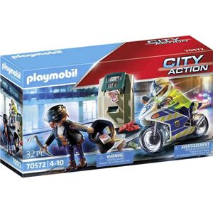 Playmobil Politiemotor: achtervolging van de geldrover