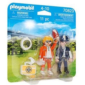 Playmobil 70823 Reddings- en politieagent Duo - City Action- Het Ziekenhuis - Twee karakters Kleine Prijs