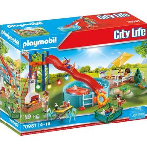 PLAYMOBIL City Life Zwembadfeest met glijbaan - 70987