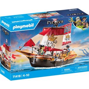 Playmobil® Piratenschiff (71418), Pirates Konstruktions-Spielset, (101 St), Made in Europe