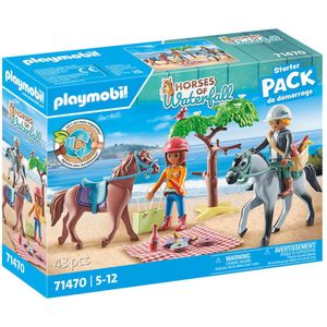 PLAYMOBIL Starter Pack Paardrijden naar het strand met Amelia en Ben - 71470