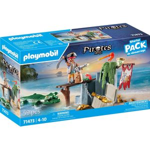 PLAYMOBIL | Starterpakket | piraat met alligator | speelgoed voor kinderen vanaf 4 jaar | 71473