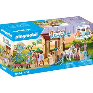 PLAYMOBIL Horses of Waterfall 71494 Manege, spannende paardrijdavonturen op Waterval Ranch, compleet met diverse accessoires, gedetailleerde speelgoed voor kinderen vanaf 4 jaar