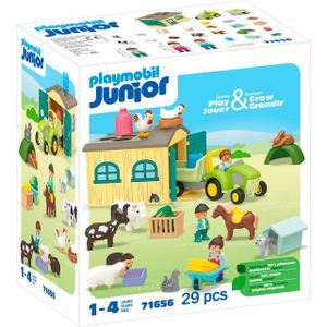 PLAYMOBIL Junior PROMO: Boerderijavontuur met tractor, aanhanger en dieren vrienden - 71656