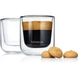 Blomus Dubbelwandige Glazen Espresso Nero 8 cl - 2 Stuks