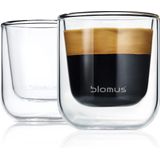 Blomus Dubbelwandige Glazen Espresso Nero 8 cl - 2 Stuks