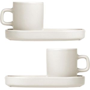 BLOMUS Espressotasse "PILAR", (Set, 4 tlg.), 2 Tassen, 2 Untertassen