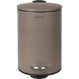 Blomus - Tubo - Pedaalemmer - Taupe - 3 L - Gepoeerde Staal, Smart-Close Systeem