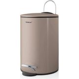 Blomus - Tubo - Pedaalemmer - Taupe - 3 L - Gepoeerde Staal, Smart-Close Systeem