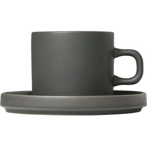 Kaffeetasse und Undertasse Blomus Pilar Agave Green (2er Set)