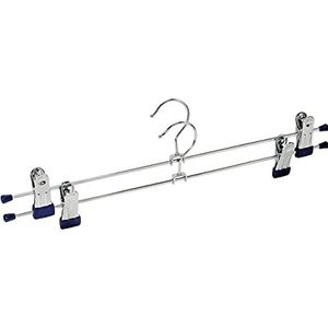 Wenko Snap Kleerhangers, 2-delig, 40 cm lengte, zilver/blauw