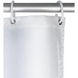 Antischimmel Douchegordijn - Uni White - Polyester - Inclusief 12 Ophangringen