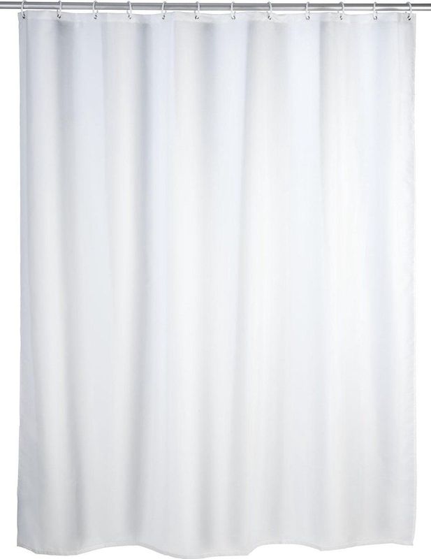 Antischimmel Douchegordijn - Uni White - Polyester - Inclusief 12 Ophangringen