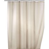 Effen Beige Douchegordijn - 100% Polyester - Antibacterieel - Inclusief Ringen