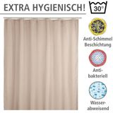 Effen Beige Douchegordijn - 100% Polyester - Antibacterieel - Inclusief Ringen