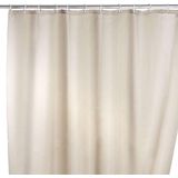 Effen Beige Douchegordijn - 100% Polyester - Antibacterieel - Inclusief Ringen