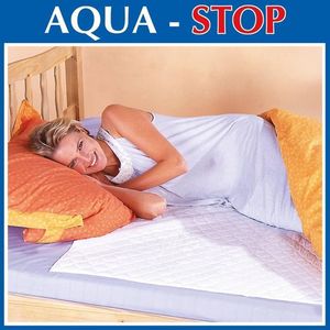 WENKO 4927011500 matrasbeschermer Aqua Stopp, kunststof - polypropyleen, 90 x 0,3 x 90 cm, wit