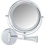 Wenko Lumi - Badkamerspiegel - Zilver - RVS - Vergroting 5x