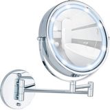 Wenko Lumi - Badkamerspiegel - Zilver - RVS - Vergroting 5x