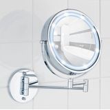 Wenko Lumi - Badkamerspiegel - Zilver - RVS - Vergroting 5x