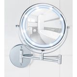Wenko Lumi - Badkamerspiegel - Zilver - RVS - Vergroting 5x