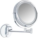 Wenko Lumi - Badkamerspiegel - Zilver - RVS - Vergroting 5x